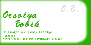 orsolya bobik business card